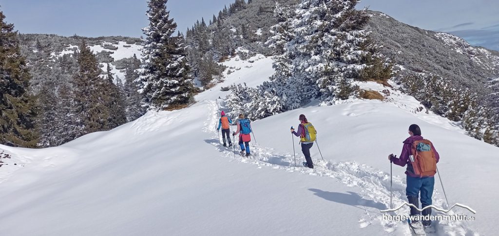 hrtages-Schneeschuhtour auf der unbekannten Seite des Rofangebirges