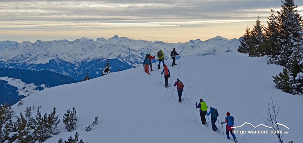 hrtages-Schneeschuhtour auf der unbekannten Seite des Rofangebirges