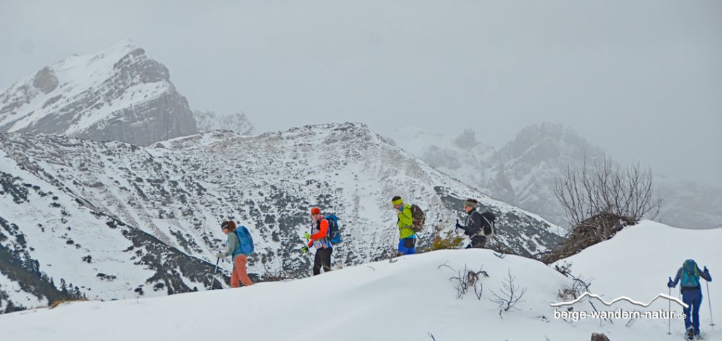 hrtages-Schneeschuhtour auf der unbekannten Seite des Rofangebirges