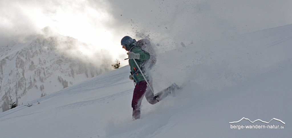 Schneeschuhspass im karwendelgebirge