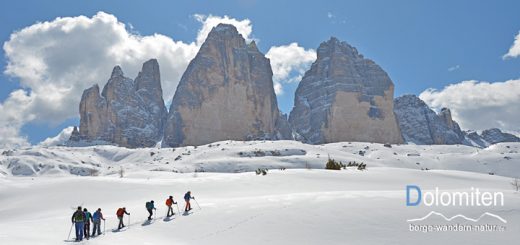 geführte Schneeschuhwanderung Drei Zinnen