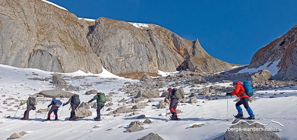 Schneeschuhgruppe von LASI im Rofangebirge