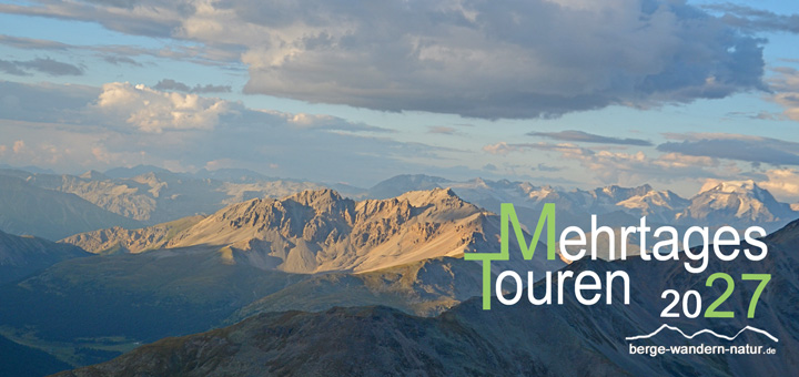 geführte Hüttentouren und Mehrtageswanderungen in den Alpen 2027